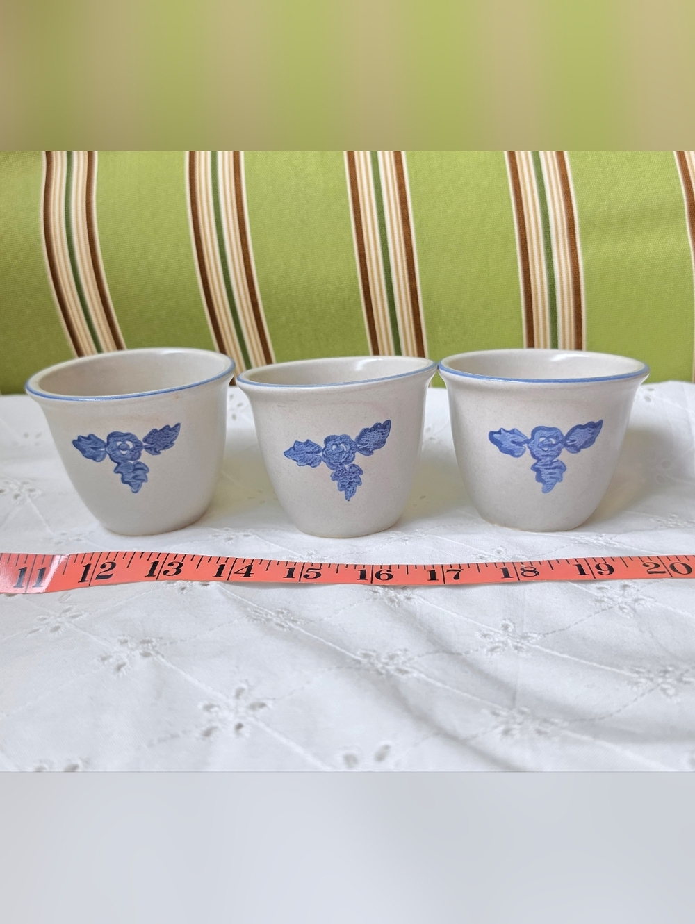 Pfaltzgraff Blue Floral Ceramic Ramekins - Set of 3